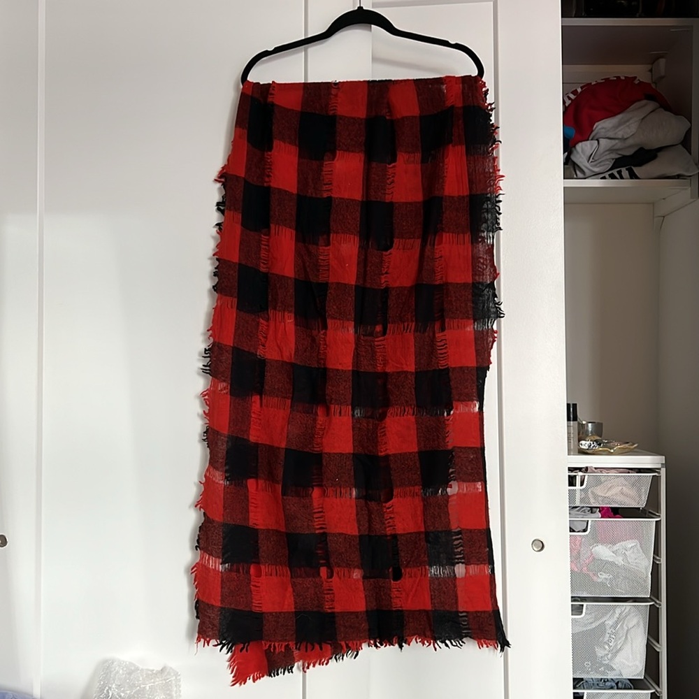 Madewell Buffalo Plaid 100% Wool Scarf